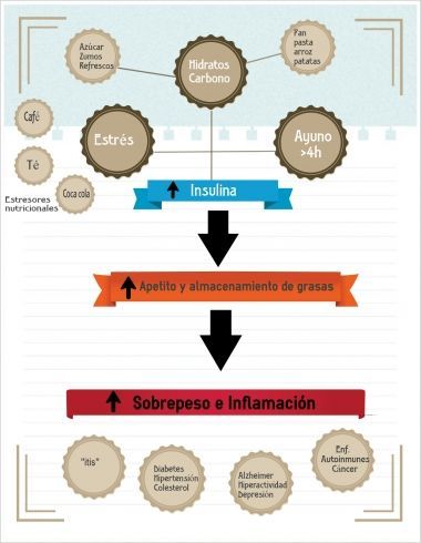 Síndrome de ovario poliquístico. Factores que estimulan la insulina y enfermedades asociadas
