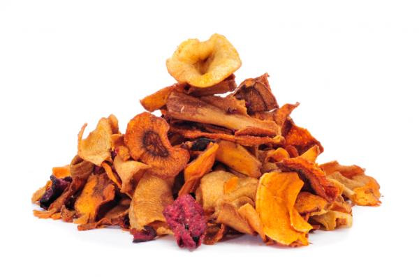 Chips de zanahorias al horno. Una textura diferente al gazpacho de zanahoria que combina muy bien.