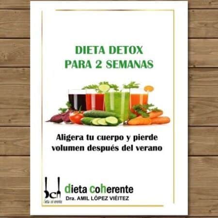 Portada ebook dieta detox para dos semanas. Aligera tu cuerpo y pierde volumen en 15 días