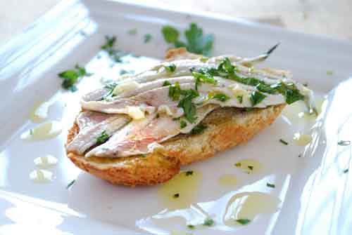 Las tapas más saludables de España. Madrid, boquerones en vinagre