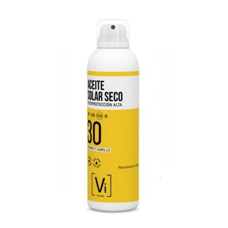 Portada Aceite solar seco SPF 30 cuerpo y cabello