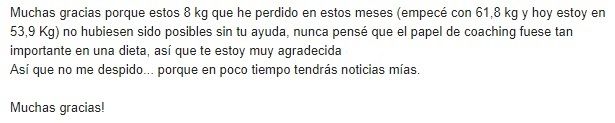 Siéntete bien con tu cuerpo. Testimomio Laura