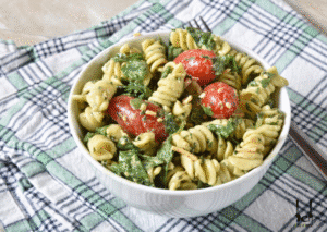 Portada Pasta con Pesto de Espinacas. Cocinar